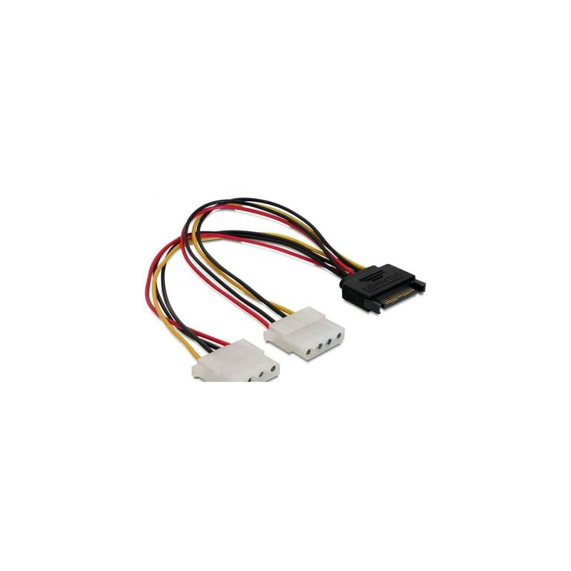 Delock DL65159 SATA 15 pin male -> 2x4 pin 20 cm-